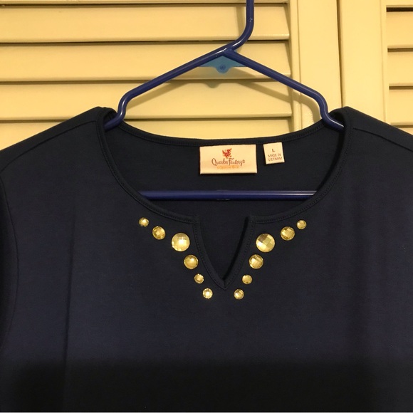 Quacker Factory Rhinestone Top - Picture 3 of 5